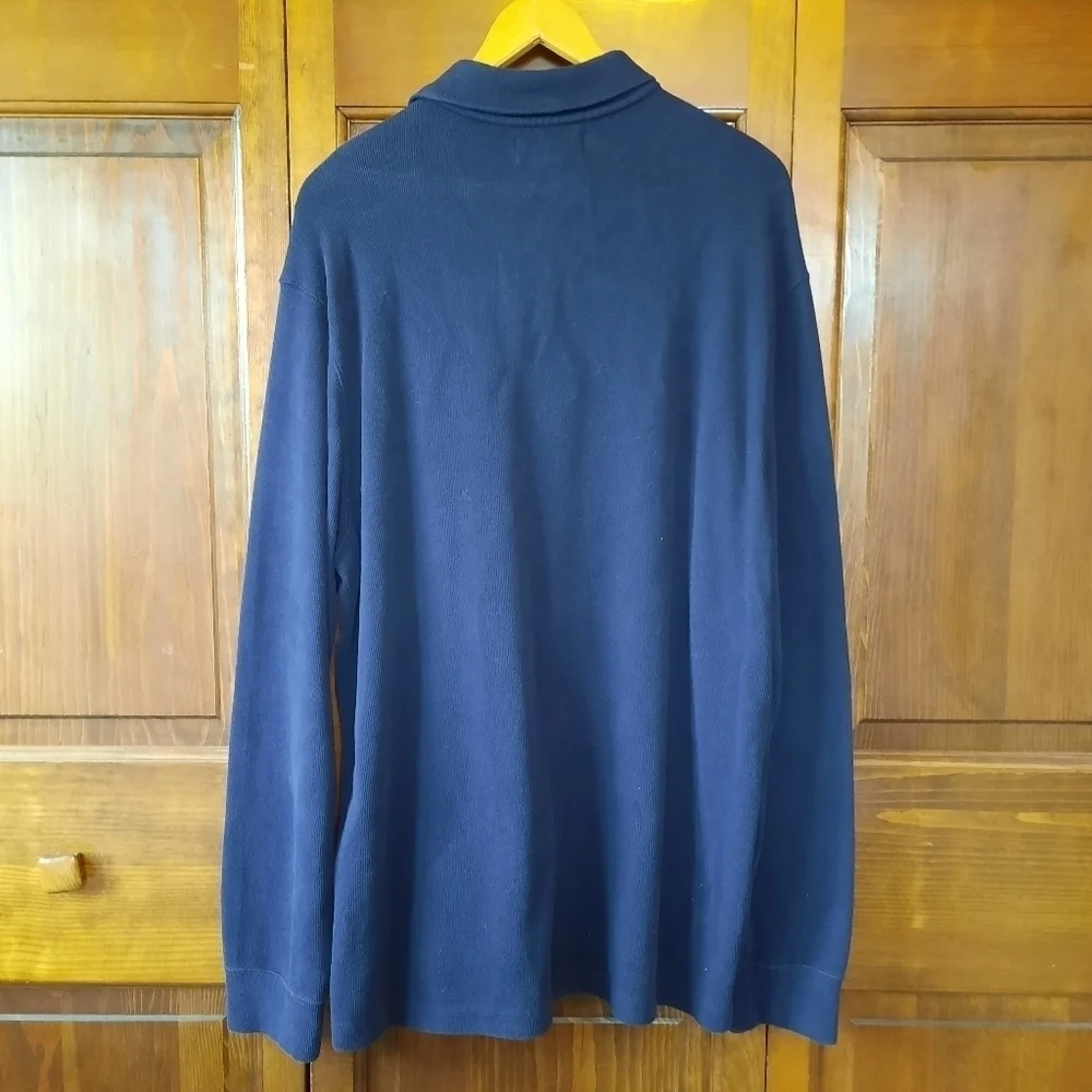 Polo by Ralph Lauren 100% cotton navy blue 1/4 zip pullover sweatshirt Size XL